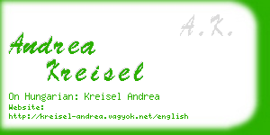 andrea kreisel business card